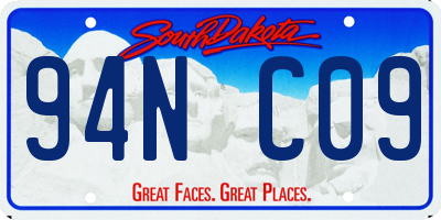 SD license plate 94NC09