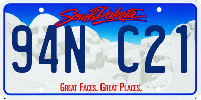 SD license plate 94NC21