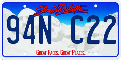 SD license plate 94NC22