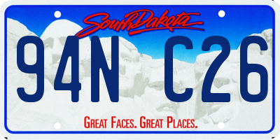 SD license plate 94NC26