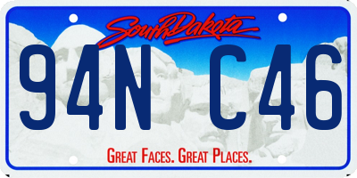 SD license plate 94NC46