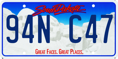 SD license plate 94NC47