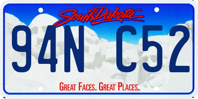 SD license plate 94NC52