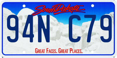 SD license plate 94NC79