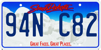 SD license plate 94NC82