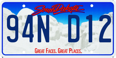 SD license plate 94ND12