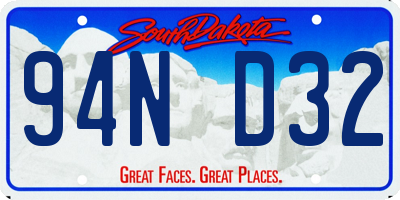 SD license plate 94ND32