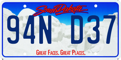 SD license plate 94ND37