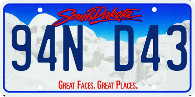 SD license plate 94ND43