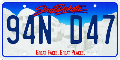 SD license plate 94ND47