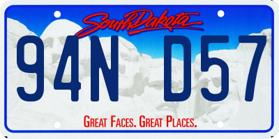 SD license plate 94ND57