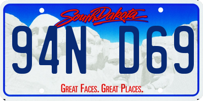 SD license plate 94ND69