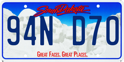 SD license plate 94ND70