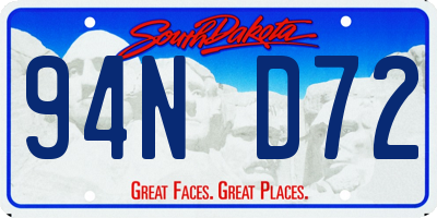 SD license plate 94ND72