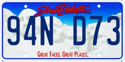 SD license plate 94ND73