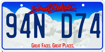 SD license plate 94ND74