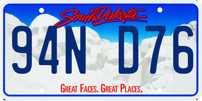SD license plate 94ND76