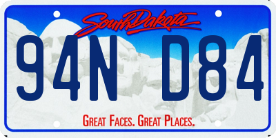 SD license plate 94ND84