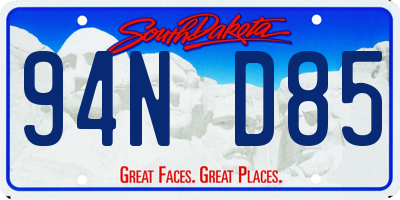 SD license plate 94ND85