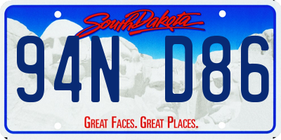 SD license plate 94ND86