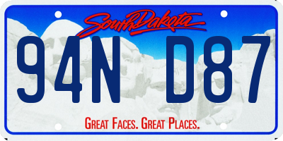 SD license plate 94ND87
