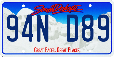 SD license plate 94ND89