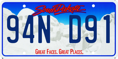 SD license plate 94ND91