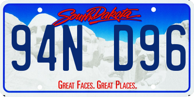 SD license plate 94ND96
