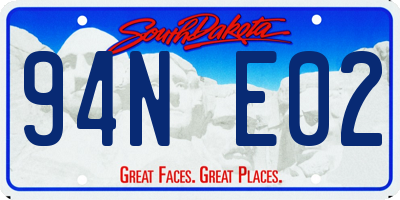 SD license plate 94NE02