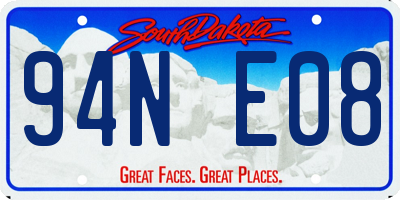 SD license plate 94NE08