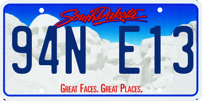 SD license plate 94NE13