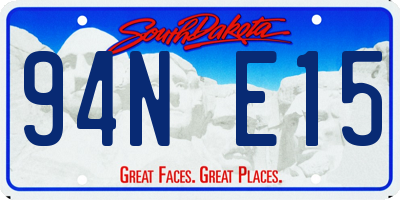SD license plate 94NE15