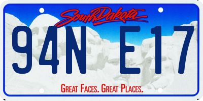 SD license plate 94NE17