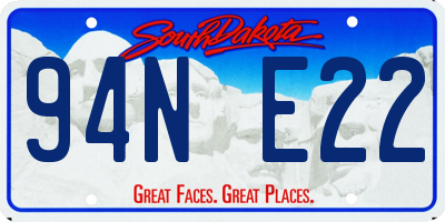 SD license plate 94NE22