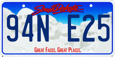 SD license plate 94NE25