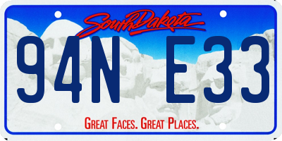 SD license plate 94NE33