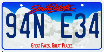 SD license plate 94NE34