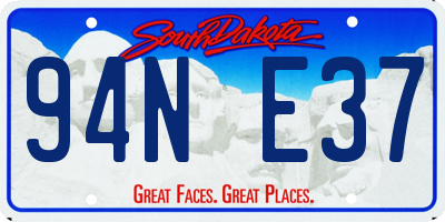 SD license plate 94NE37