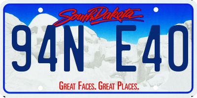 SD license plate 94NE40