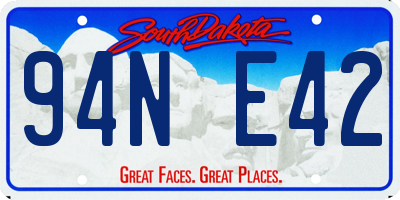 SD license plate 94NE42