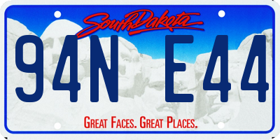 SD license plate 94NE44
