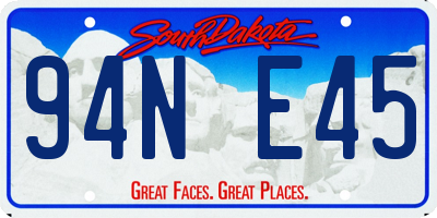 SD license plate 94NE45