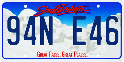 SD license plate 94NE46
