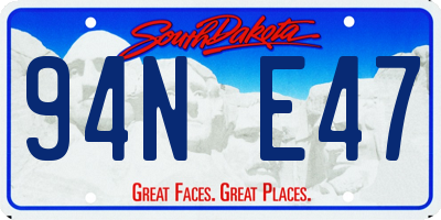 SD license plate 94NE47