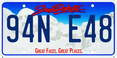 SD license plate 94NE48