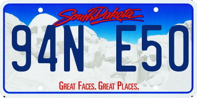 SD license plate 94NE50