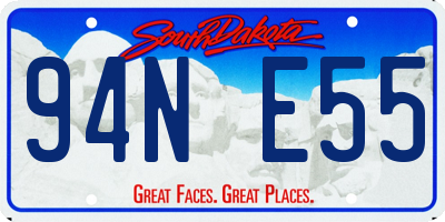 SD license plate 94NE55