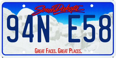 SD license plate 94NE58