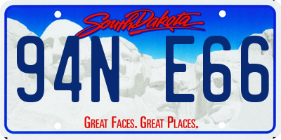 SD license plate 94NE66