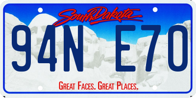 SD license plate 94NE70